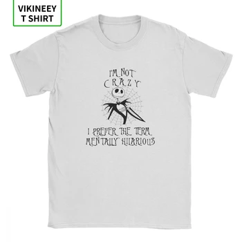 

Jack Skellington T-Shirts for Men 100% Cotton T Shirt Pumpkin king Tee Shirt Scary Skull Short Sleeve Tops Guys Swag Streetwear