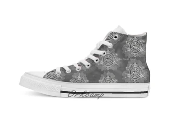 

Sacred Trinity Eye BW Custom Casual High Top lace-up Canvas shoes sneakers Drop shipping