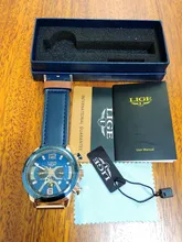 LIGE-Reloj analógico de cuero para Hombre, accesorio de pulsera resistente al agua con cronógrafo, marca de lujo deportivo de complemento masculino con diseño moderno, disponible en color azul, 2021