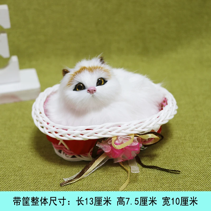 Белая кошка котенок со звуком имитация плюшевых игрушек кукла животное собака
