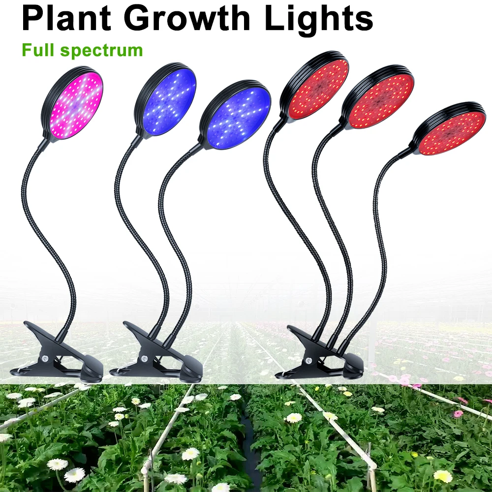 

Full Spectrum LED Grow Light DC 5V Flexible Clip USB Powered Desktop Plant Growth Light Led Indoor Seedlings Flower Plants Lamp