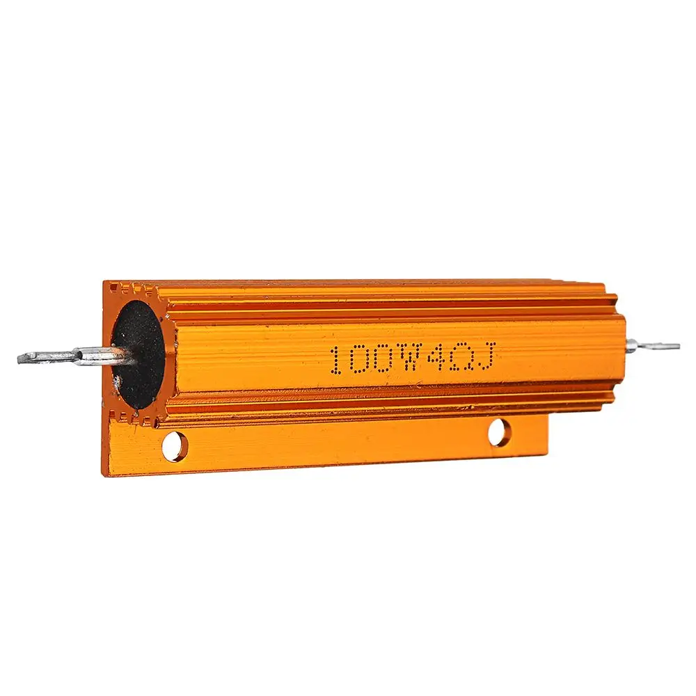 RX24 100W 4R 4RJ металлический алюминиевый корпус резистор высокой мощности Золотой металлический корпус радиатор сопротивление резистор