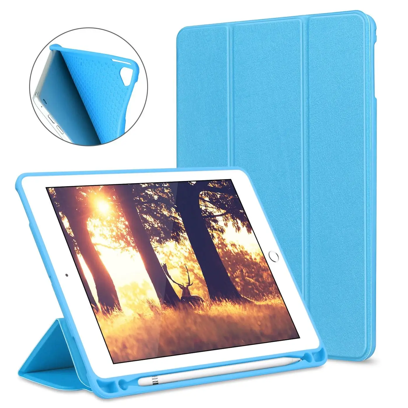 Умный чехол для iPad 9,7 Pro 9,7 с карандашом, силиконовый мягкий чехол для iPad Air 2/Air 1, чехол Funda 9,7+ подарок - Цвет: 4