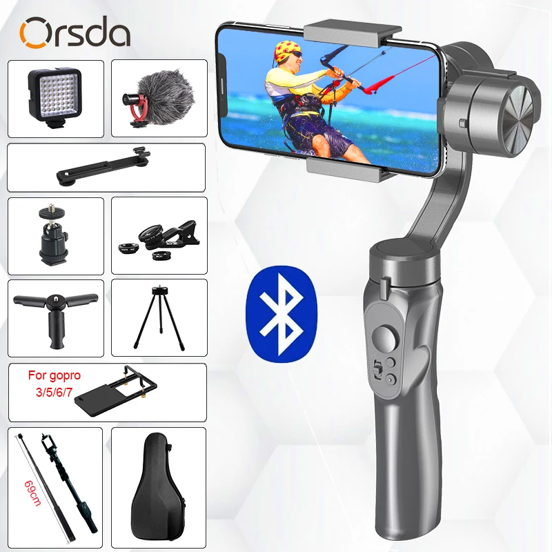 Orsda 3 осевое переносное Смарт карданный стабилизатор для смартфона Экшн камера с