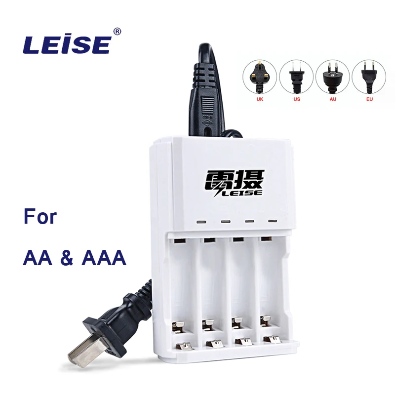 Leise зарядное устройство 805C для AA& AAA Ni-MH NI-CD аккумуляторная батарея с вилкой US EU UK AU Быстрая зарядка