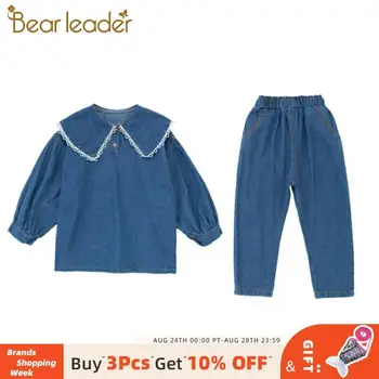 

Bear Leader Teenager Girls Autumn Fashion Clothing Sets 2PCS Long Sleeve Pullover and Pants Girls Jeans Casual Outfits Costume