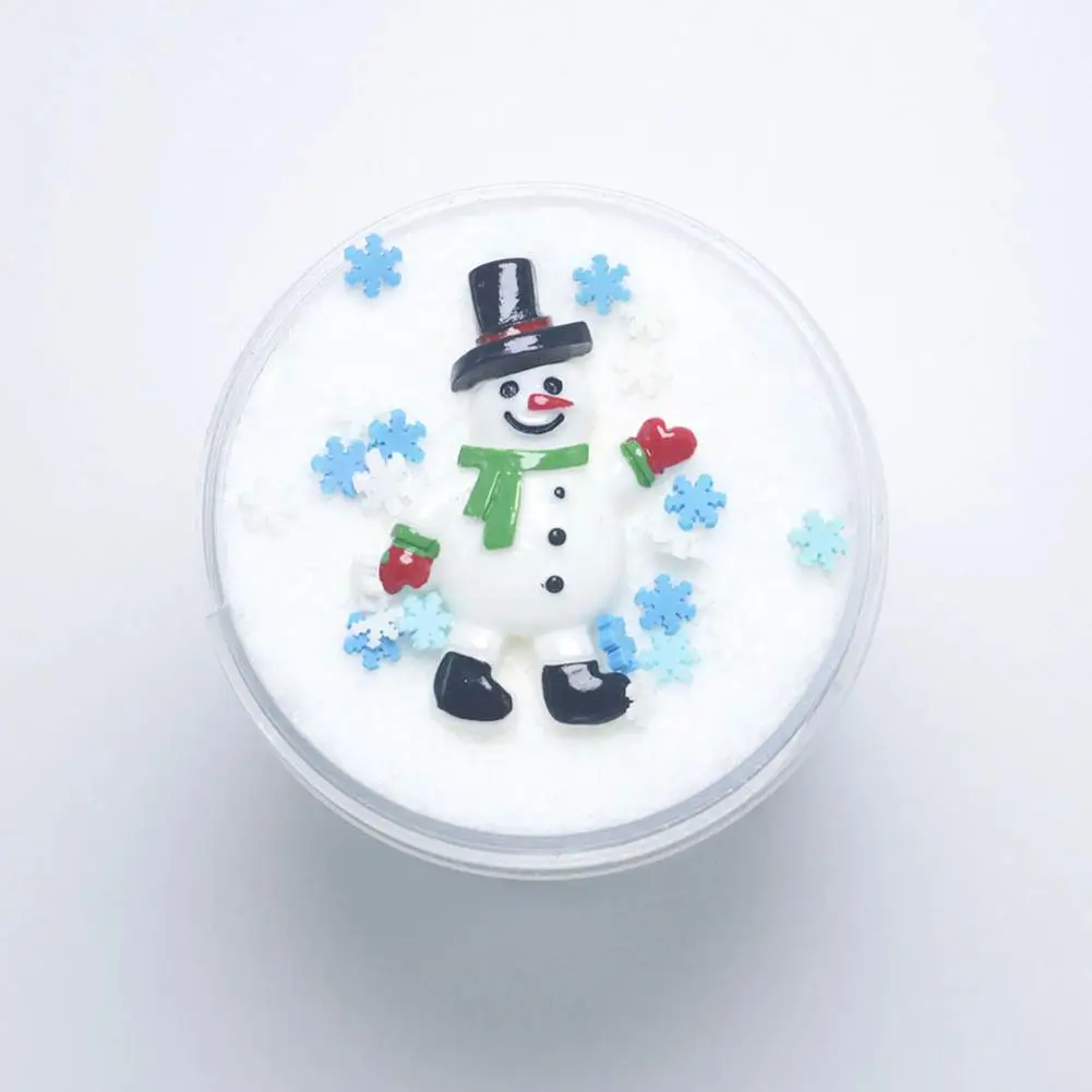 120ml snowman Нет 120 мл Рождество облако слизи детей DIY пушистый плейтесто снятие стресса обучающая игрушка подарок для детей - Цвет: 120ml snowman