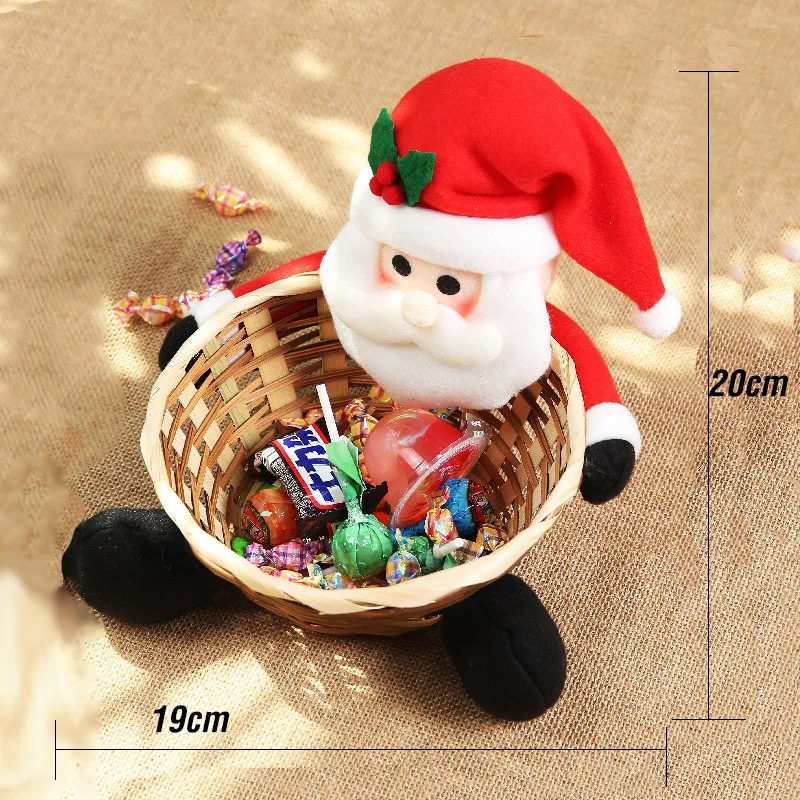 Navidad плетеная корзина для хранения конфет Санта Клаус сумка для конфет Рождественский подарок корзины рождественские украшения для кухни Вечерние