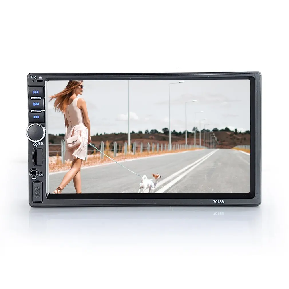 7018B 7 Inch Color Screen Lcd Display Dual Spindle Machine Player Hd Car Monitor Car Mp5 Car Mp5 Player