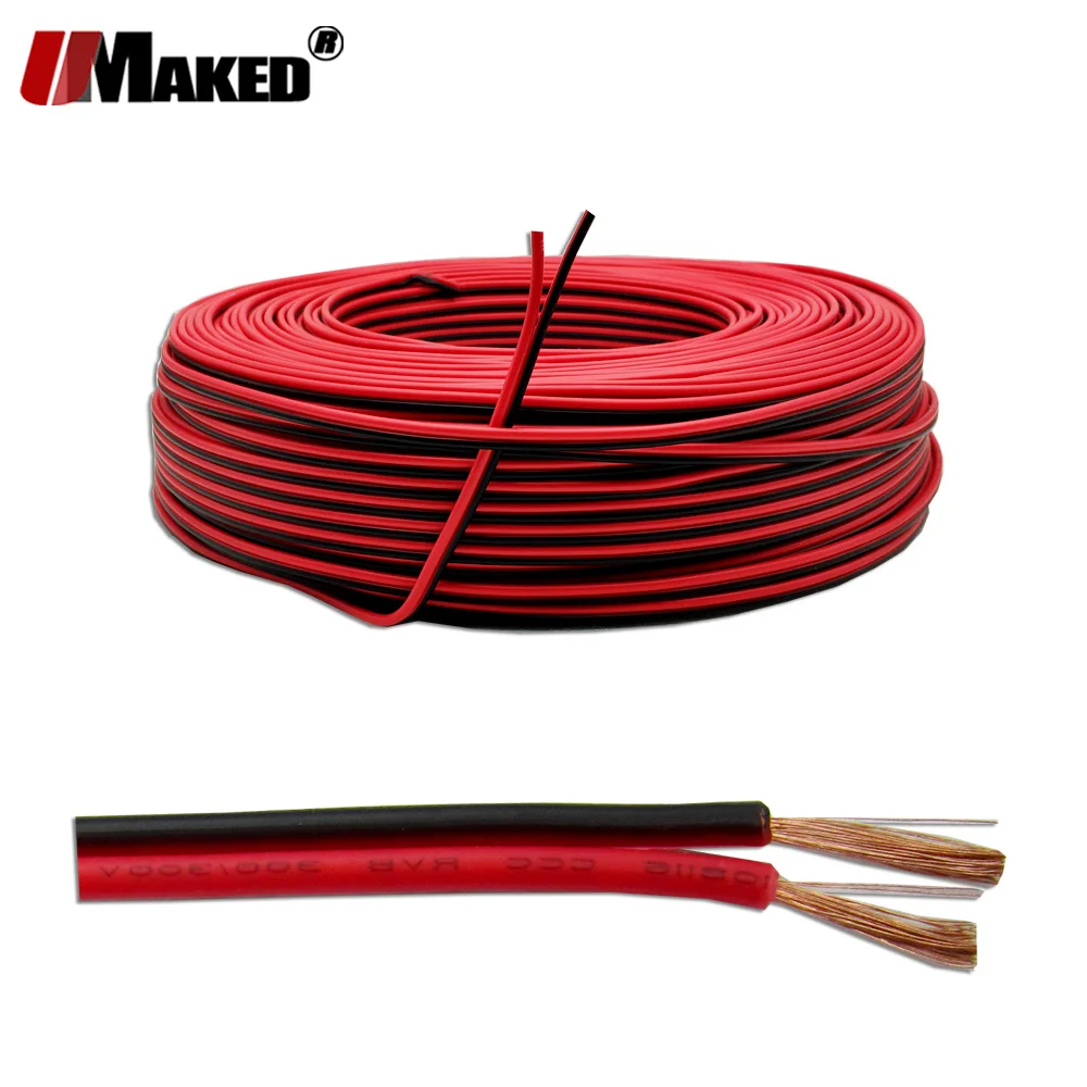 150 м светодиодный кабель 16awg Электрический провод UL2468 300 в медные красные черные