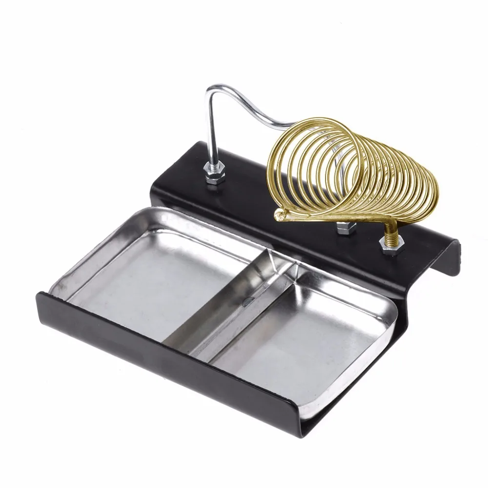 1Pc Double Metal Base Soldering Iron Gun Holder Stand Mount Support Station
