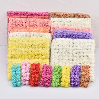 

720Pcs 2cm Mini Foam Roses Artificial Flower Bouquets Wedding Flower Decoration Scrapbooking DIY Wreath Cheap Fake Rose Flowers