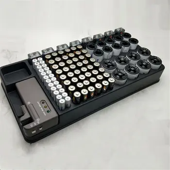 

Battery Tester AA AAA 9V C-Sized D-Sized Batteries Holder Protective Box Case