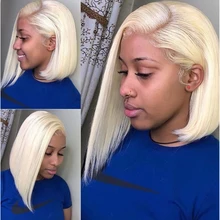 Cheap Yeswig 613 Lace Front Wig Blonde Remy Brazilian Straight Short Human Hair Wigs For Women Colored Bob Wig Transparent Middle Part Cheap Yeswig 613 Lace Front Wig Blonde Remy Brazilian Straight Short Human Hair Wigs For Women Colored Bob Wig Transparent Middle Part