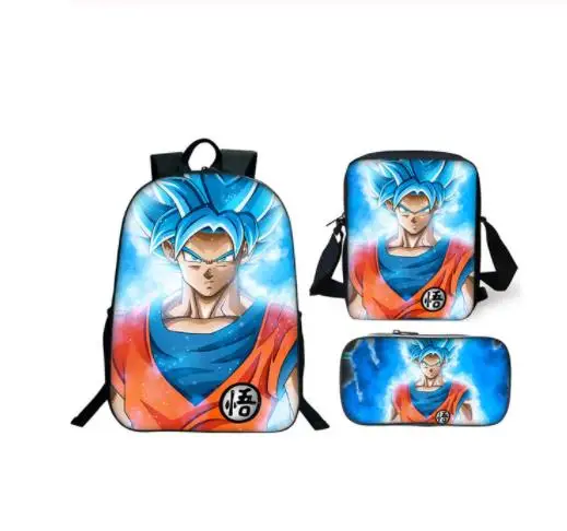 Dragon Ball Z школьная сумка набор девочек мальчиков школьные сумки повседневные школьные ученики ортопедические рюкзаки рюкзак-мешок для книг - Цвет: as pictures