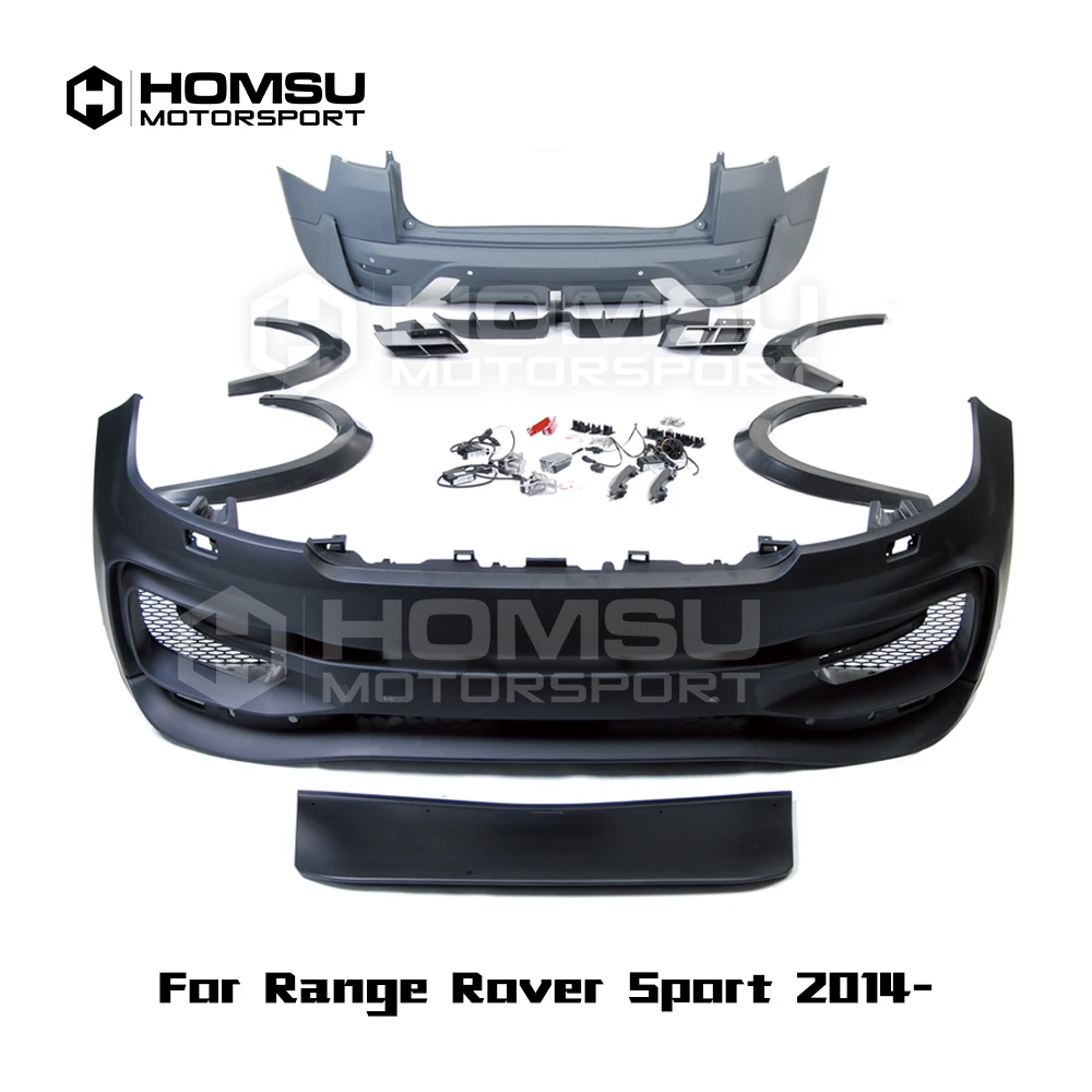 

ST STYLE KIT Fit Body Kit for Land Rover for Range Rover Sport 2014 Front bumper rear diffuser rear bumper side skirt