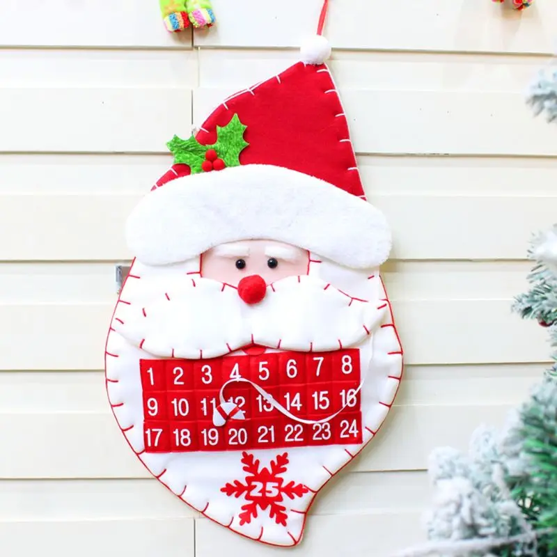 Christmas Felt Cloth 3D Hanging Advent Calendars Countdown Wall Calendars 94PC