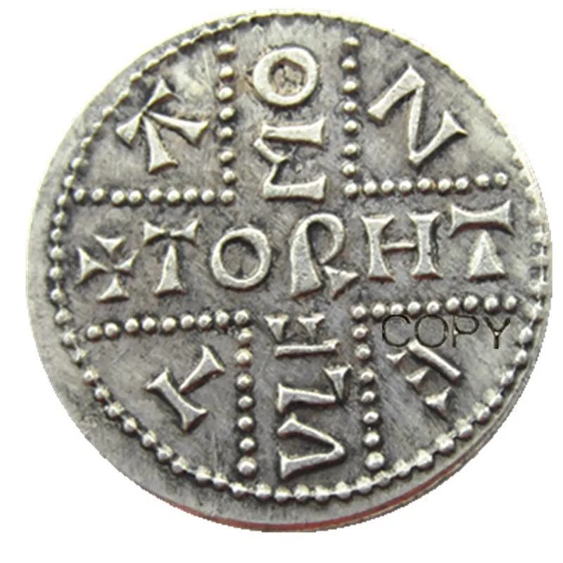 Великобритания(01) Великобритания 839-859 король Aethelwulf Wesex 1 пенни Посеребренная Имитация монеты