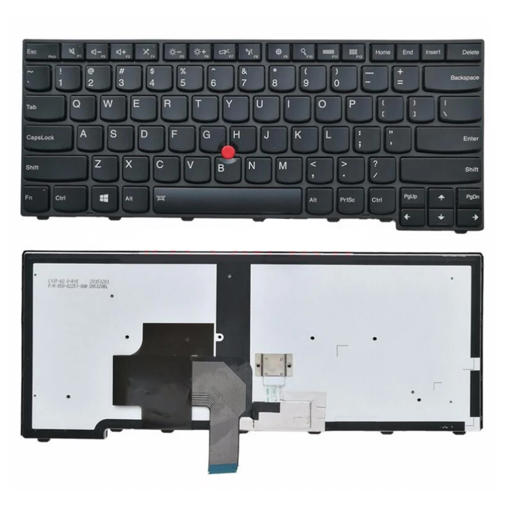 Оригинальная новая английская клавиатура для ноутбука lenovo ThinkPad L440 L450 L460 L470 T431S T440 T440P T440S T450 T450S e440 e431S T460 UI свяжитесь с нами - Цвет: With Backlit