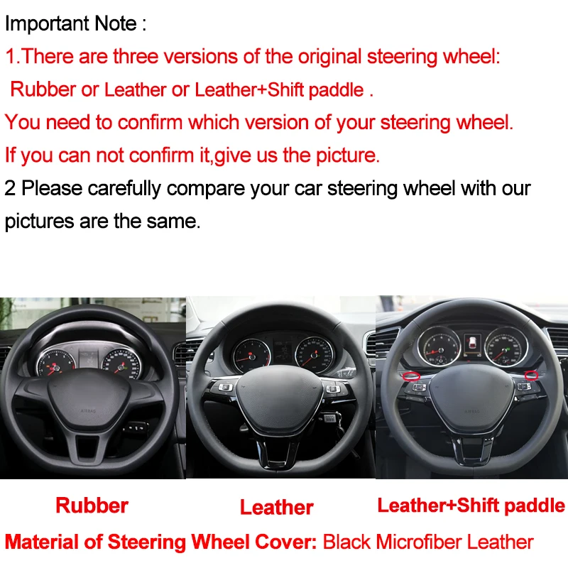 Автомобильный чехол на руль для Volkswagen VW Golf 7 Mk7 New Polo Jetta Passat B8 Tiguan Sharan Touran Up Volant Stuurhoes