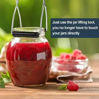 

1PC Canning Jar Lifter Tongs Stainless Steel Jar Lifter Non-slip with Handle Grip Lifter Feeding Bottle Clip Anti-scalding I5M2
