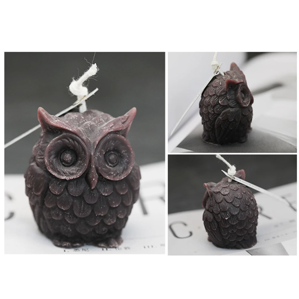 Ручная DIYSelf-made форма животных свеча форма 3D Сова силиконовая Свеча Форма Смола глина формы для свечей формы для выпечки торта