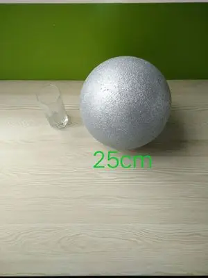25cm Серебряный пенополистирол пенопласт, пенопласт, вечерние свадебные праздничные материалы для ручных поделок 15-30 см(диаметр - Цвет: 25cm