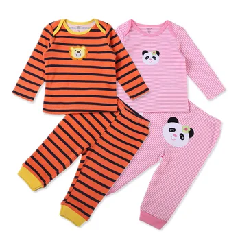 

Cartoon Baby's Sets Cotton Full Sleeve Kids Girl Outfits Toddler O-neck Sleepwear Infant Underwears 2 Sets for Baby Boy Clothes