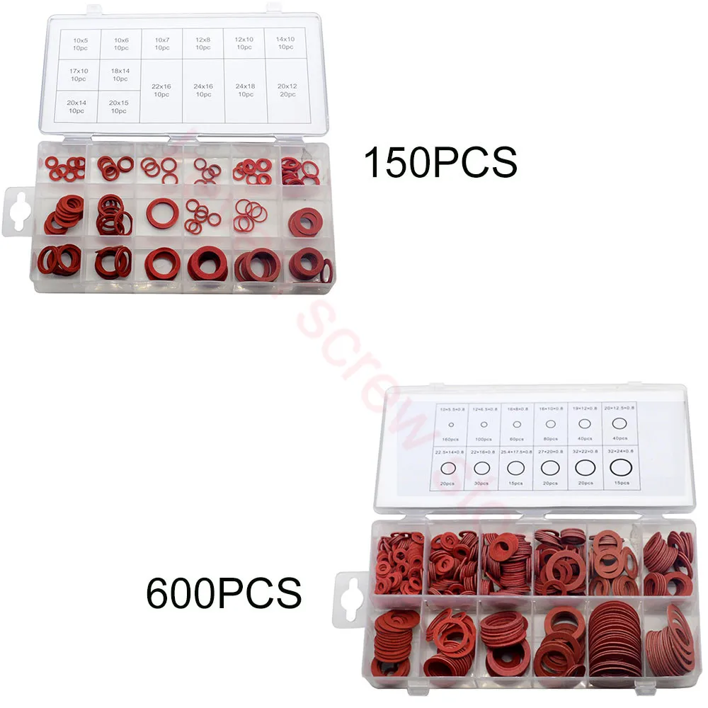 Each size 1pcs 150 шт 600 шт Стальная Плоская прокладка изоляционные шайбы красная бумага Meson прокладка изоляционные проставки комплект - Цвет: Each size 1pcs