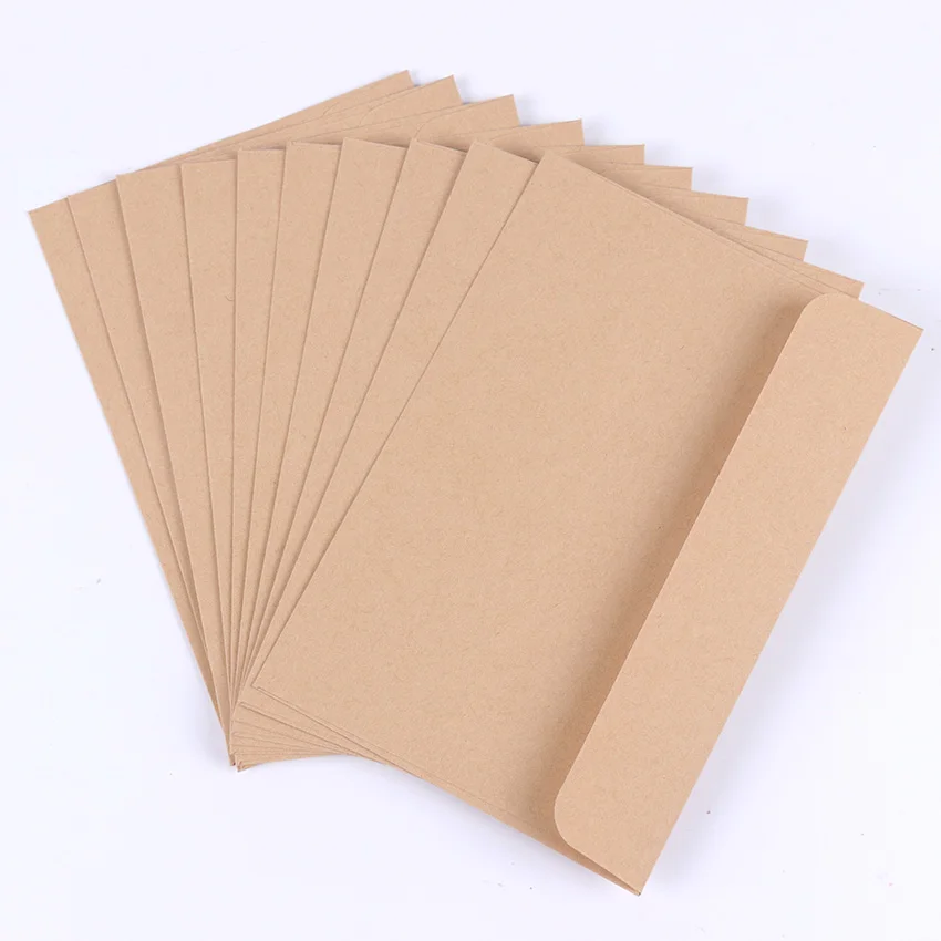 Kraft 10 шт./партия 10,8 см X 16 см переработанные конверты открытка-приглашение конверт-открытка изготовление цветных поздравительных открыток в классическом - Цвет: Kraft