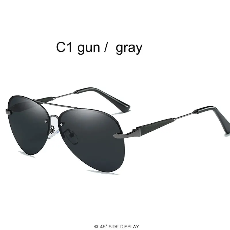 43c1 gun gray Новинка, UV400, солнцезащитные очки, поляризационные, для мужчин и женщин, высокое качество, классические, спортивные, для улицы, для вождения, очки, цветные линзы - Цвет линз: 43c1 gun gray