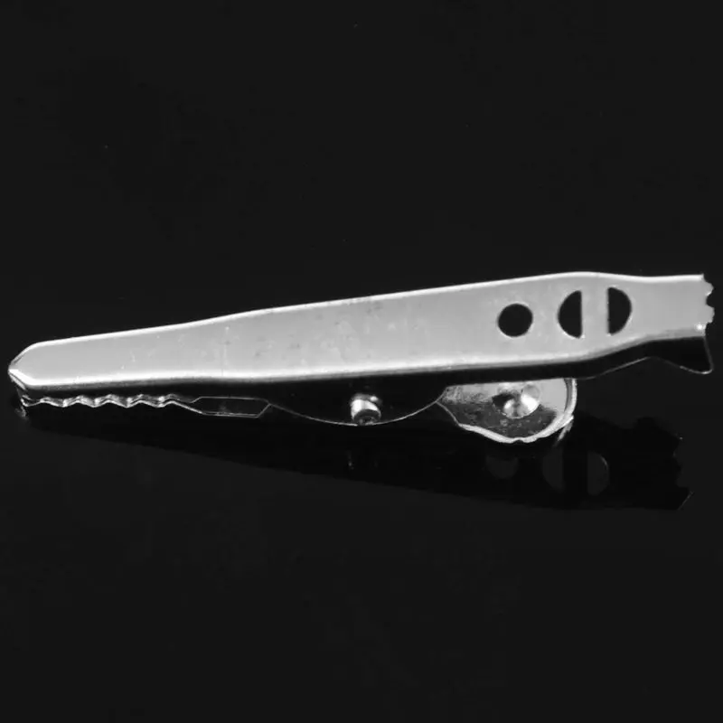 Горячая XD-45pcs мини электрический крокодил/крокодил тестовый зажим челюсти 10x42 мм серебро