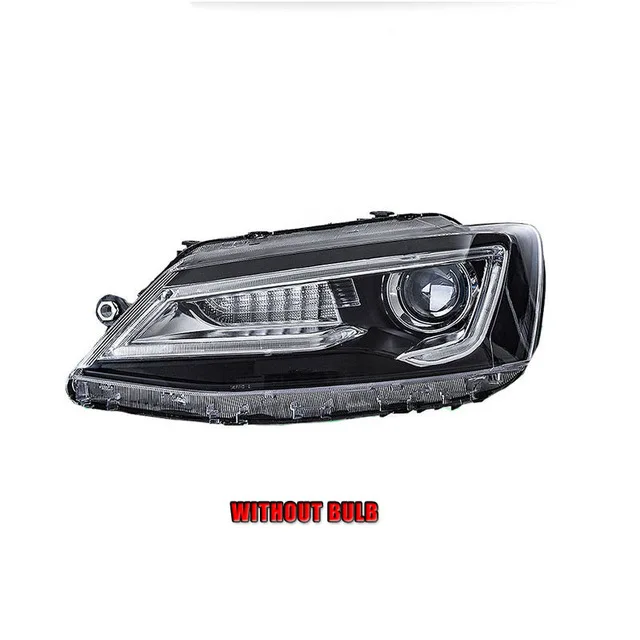 Автомобильный Стайлинг для фары для Volkswagen Jetta 2012- Angel Eye дневные ходовые огни светодиодные фонари объектив двойной луч H7 HID Xenon Биксеноновые линзы - Цвет: without bulb version