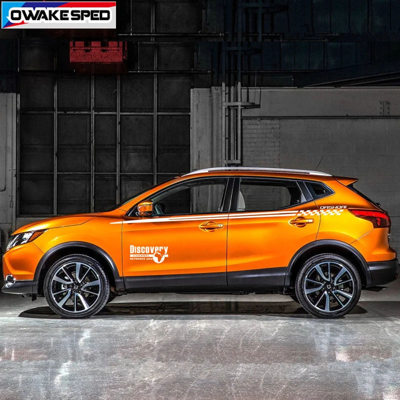 Двусторонние спортивные полосы для Nissan Qashqai J11 J10 автомобильные наклейки Декор