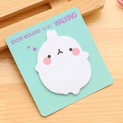 1 шт./лот MOLANG POINT Новинка Kawaii Potato Rabbit дизайн блокнот для записей сообщение Примечание подарок офисные школьные принадлежности - Цвет: Green