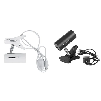 

2 Pcs Nw-02 Reptiles Light with Clamp Ceramic Heat Emitter Support Infrared Lamp Bulb (EU Plug) - White & Black