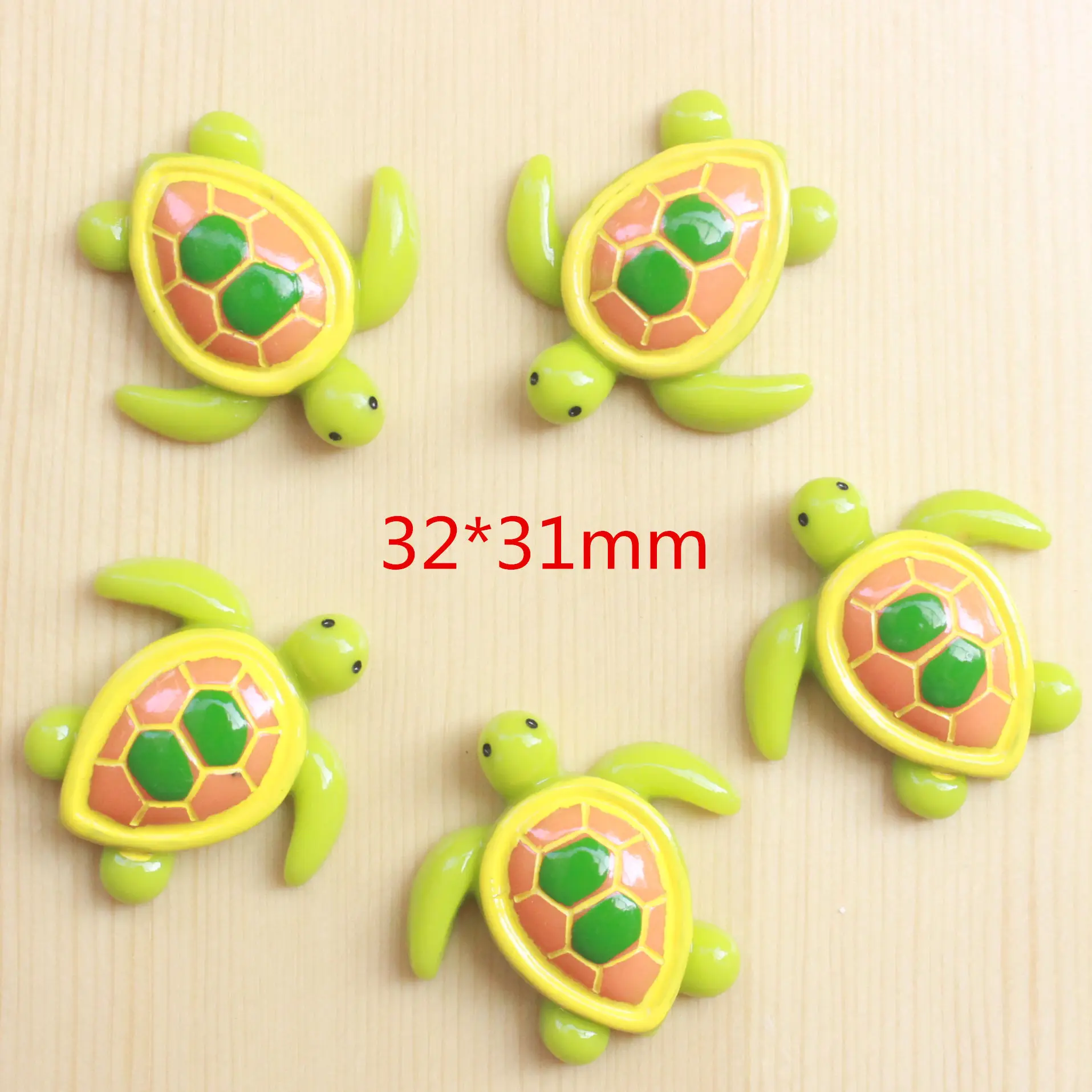 

10Pcs Cartoon Cute Turtle Flat back Resin Cabochons for Kids Hair Bows Scrapbooking Diy Embellishments Decoration Crafts