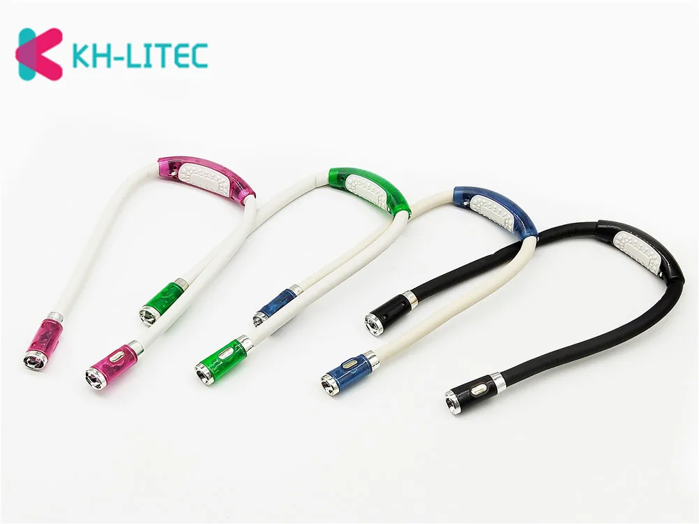  KHLITEC Convenient Flexible Handsfree Led Neck Hug light Book Reading Lamp Novelty Led Night Flash  - 32956619642