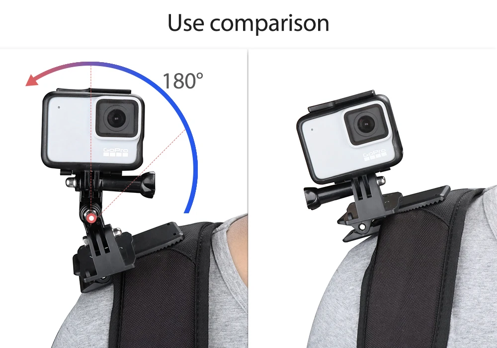 Vamson рюкзак зажим Крепление для GoPro Hero 7 6 5 4 Аксессуары для Yi 4K для SJCAM для eken для DJI OSMO Action VP512