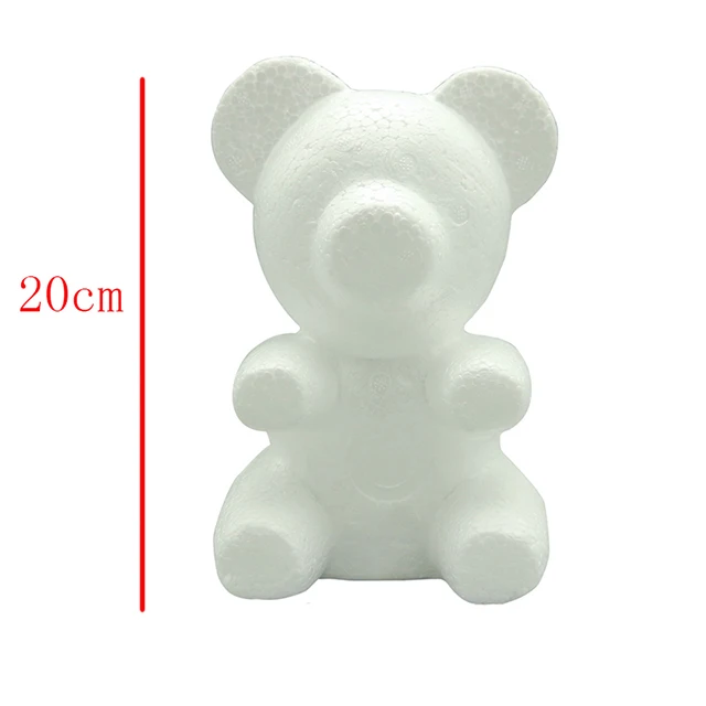 20cm 1pcs 20 см пена Роза медведь цветок 100 шт разноцветные цветы искусственные украшения для дня рождения подарок на день Святого Валентина 041005034 - Цвет: 20cm 1pcs