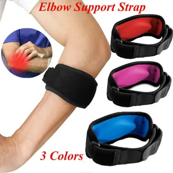 

US Tennis Elbow Brace Strap Tendonitis Golfers Gel Band Golf Pain Relief Support Casual Sports Knee Pads