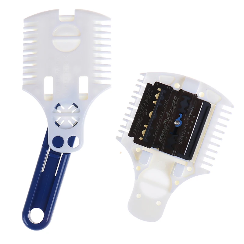 Professional Adjustable Shaving comb Manual bangs thinner Double sided blade hair comb Hair Styling Trimmer Cutter Razor Comb|Combs| - AliExpress