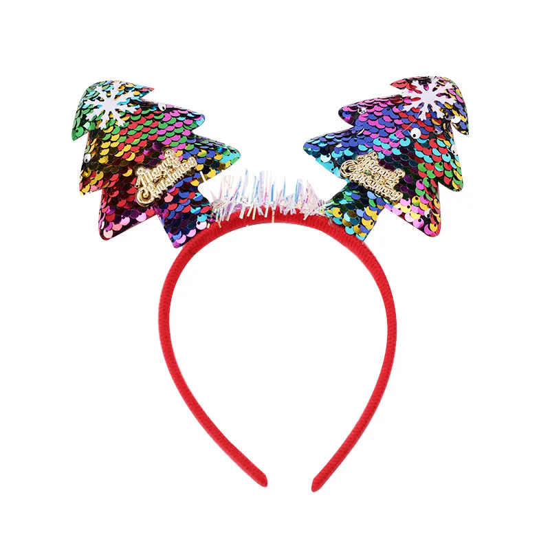 Christmas Headband Glitter Foam Spring Antlers Hair Band Cute Santa Claus Hair Hoop Festival Party Headwear Hair Accessories - Цвет: 9