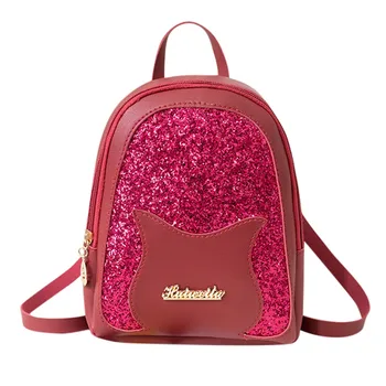 

Women's Anti-theft Bag Fashion Lady Backpack Cute Kitty Print Backpack Sequin Modified Backpack Laptop Backpack Back Pack #38