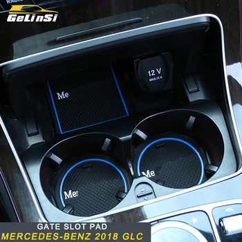 

For Mercedes-Benz 2016-2019 GLC Car Styling Door Groove Mat Anti-slip Mat Light Gate Slot Cup Pad Interior Accessories