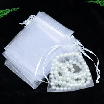 

100pcs/Lots Gauze Bag Transparent Special Design Organza Package Bronzed Wedding Gift Candy Jewelry Jewelry Package
