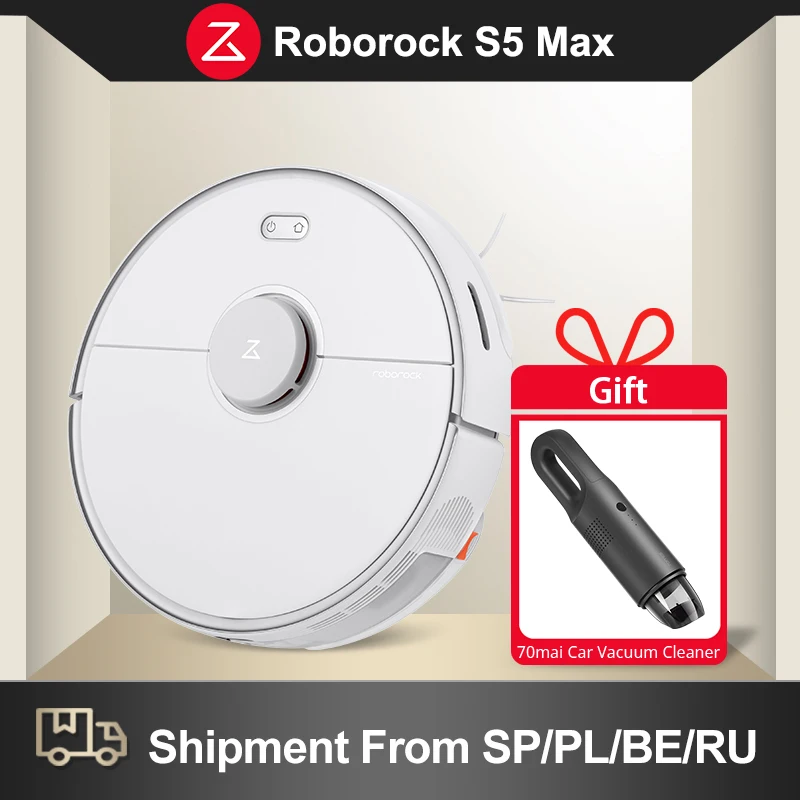 Roborock-Robot aspirador S5 Max, aspiradora Original con WIFI, Control por aplicación, limpieza de barrido inteligente, versión Global, actualización de S50 S55, 100%