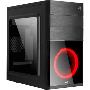 

Aerocool CS105, PC box, transparent window, front fan 12 cm, Red