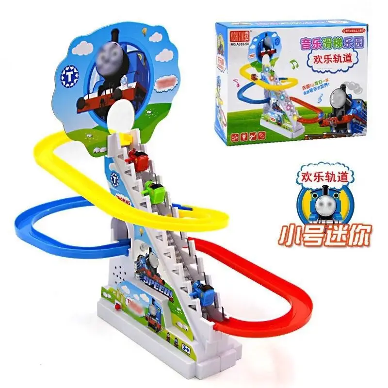 

Children'S Educational Toy Music Mini Car Slide Paradise Thomas Climbing Stairs Rail Car Thomas Toy