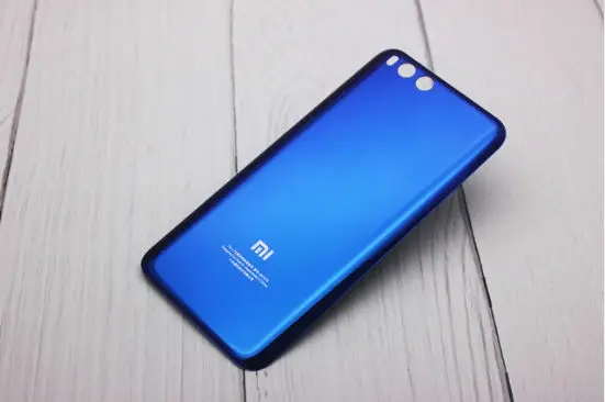 Blue Xiaomi mi 6 mi 6 задняя крышка батарейного отсека чехол стеклянный корпус задняя дверца-крышка задняя крышка Замена для Xiaomi mi 6+ клейкая наклейка - Цвет: Blue